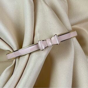 Kate Spade Pink Enamel Bow Bangle Bracelet
